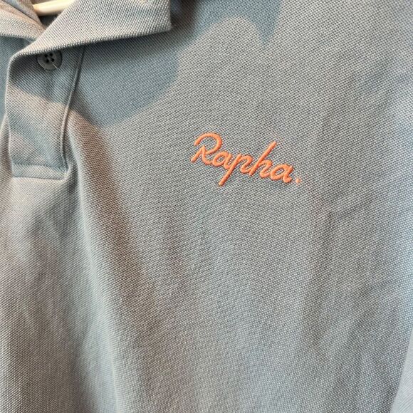 Men’s Rapha Light Blue Sporty Short Sleeve Polo Shirt - Size L - EUC - Picture 2 of 7